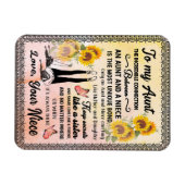 おばさんプレゼント |姪からの叔母への手紙 マグネット (横)