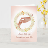 おばさんホールディングスベビーHおめでとう カード (黄色い花)