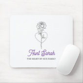 おばさんマウスパッド – 私たちの家族のハート マウスパッド (マウス)