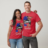 おばさんライフUSA米国国旗アメリカ独立記念日4日 Tシャツ (ユニセックス)