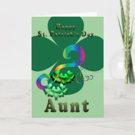 おばさんラッキークローバーシャムロッククローバーセントパトリック サンキューカード