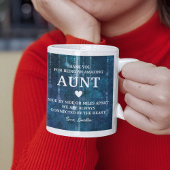 おばさん心からメッセージパーソナライズされた コーヒーマグカップ