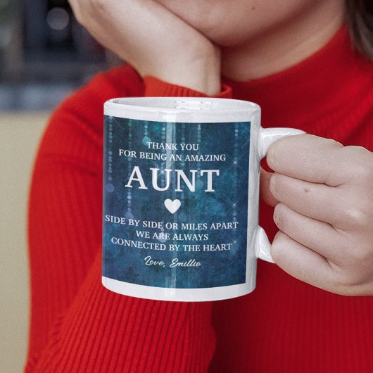 おばさん心からメッセージパーソナライズされた コーヒーマグカップ