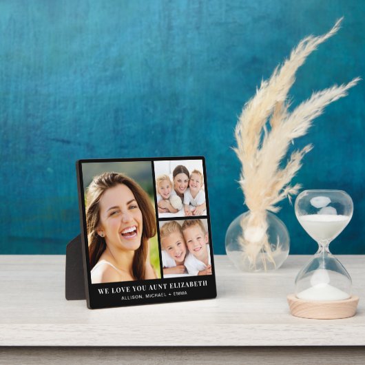 おばさん愛あなた3フォトコラージブラック フォトプラーク (インサイチュ)