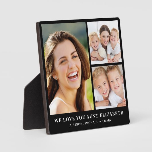 おばさん愛あなた3フォトコラージブラック フォトプラーク (正面)