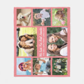 おばさん愛ユー写真コラージュパーソナライズされたサンゴ フリースブランケット (正面)