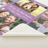 おばさん愛8フォトコラージパープル シェルパブランケット (3/4)