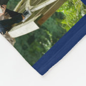 おばさん愛You写真コラージュパーソナライズされたブルー フリースブランケット (角)