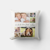 おばさん愛You写真コラージュ白 クッション (正面)