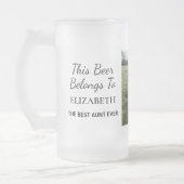 おばさん最高のの写真パーソナライズされた曇りガラスBe フロストグラスビールジョッキ (左)