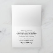 おばさん最高のEver、花カード付き誕生日 カード (内部)