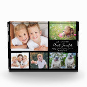 おばさん私たちは白いスクリプトコラージュあなたを愛している フォトブロック (正面)