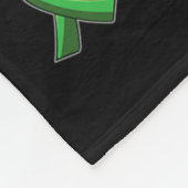 おばさん腎疾患戦士認識度リボングリーン フリースブランケット (角)