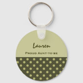 おばさん誇りを持ったかわいい水玉模様キーチェーンギフト キーホルダー (正面)