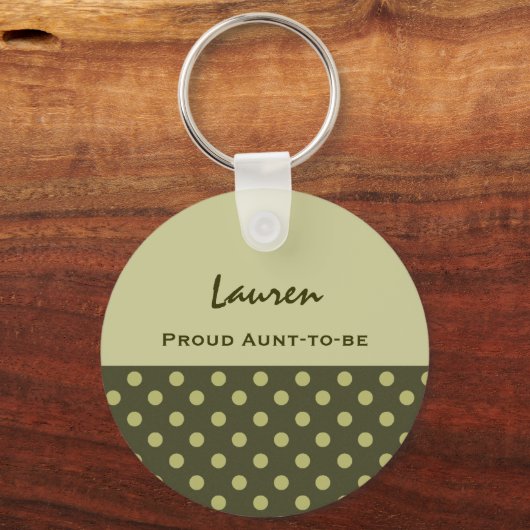 おばさん誇りを持ったかわいい水玉模様キーチェーンギフト キーホルダー (正面)