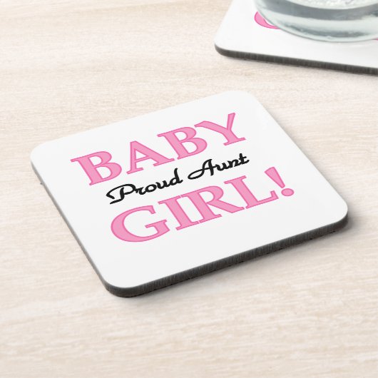 おばさん誇りを持ったベビーガールTシャツ&ギフト コースター (左側)