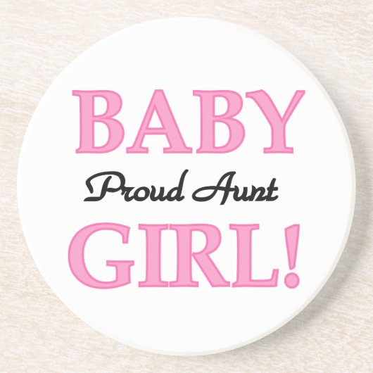 おばさん誇りを持ったベビーガールTシャツ&ギフト コースター (正面)