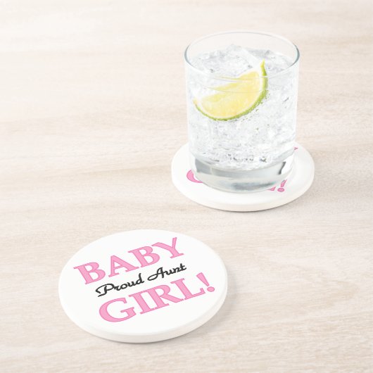 おばさん誇りを持ったベビーガールTシャツ&ギフト コースター (側面)