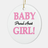 おばさん誇りを持ったベビーガールTシャツ&ギフト セラミックオーナメント (左)