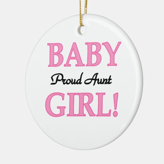 おばさん誇りを持ったベビーガールTシャツ&ギフト セラミックオーナメント (左)