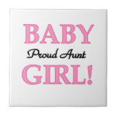 おばさん誇りを持ったベビーガールTシャツ&ギフト タイル (正面)