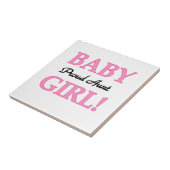 おばさん誇りを持ったベビーガールTシャツ&ギフト タイル (側面)