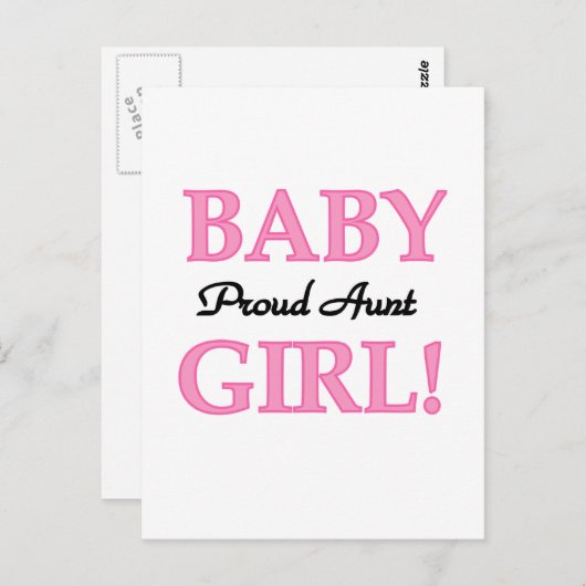 おばさん誇りを持ったベビーガールTシャツ&ギフト ポストカード (正面/裏面)