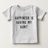 おばさん赤ちゃん服に甥のおばさん叔母さん ベビーTシャツ (正面)