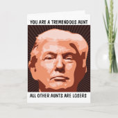 おばさん途方もない叔母ドナルドトランプ誕生日カード カード (正面)