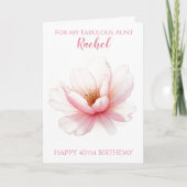 おばさん40歳の誕生日おめでとう 桜 カード (正面)