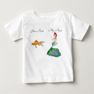 おばさん あなたの 金魚 人魚 面白い かわいい 幼児 ベビーTシャツ