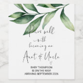 おばさん&おじさん妊娠の発表の友人になる ワインラベル (シングルラベル)