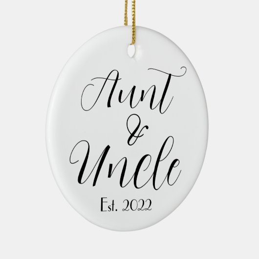 おばさん&おじさん妊娠の発表 セラミックオーナメント (右)