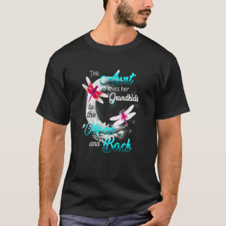 おばさん、おばさんのおばあちゃんが大好きトンボのムーンウォム Tシャツ