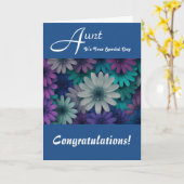 おばさん – おめでとう/ナース カード (黄色い花)