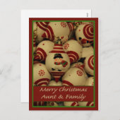 おばさん&ファミリーメリークリスマスカード シーズンポストカード (正面/裏面)