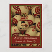 おばさん&ファミリーメリークリスマスカード シーズンポストカード (正面)
