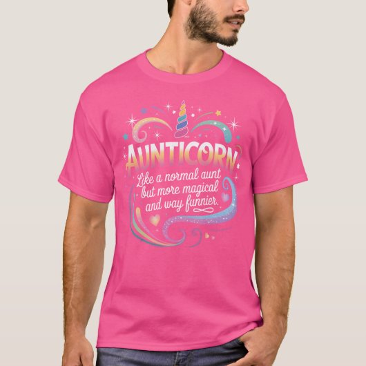 おばさん+女性+面白い+アンティコーン+マジカル+楽しい+ユニコーン Tシャツ (正面)