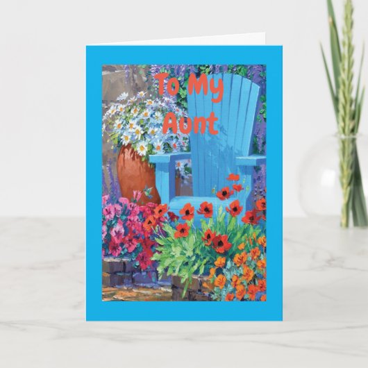 **おばさん** 「愛される」ハッピーバースデーカード カード (正面)