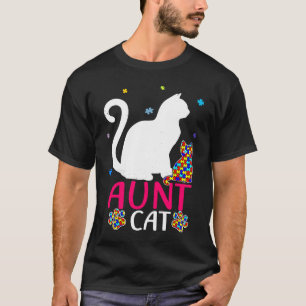 おばさん 猫 自閉症 Awareness 愛 サポート Tシャツ
