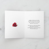 おばさん、誕生日、バラ カード (内部)