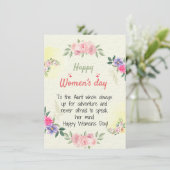 おばさん – Happy Women's Dayグリーティングカード シーズンカード (スタンド正面)