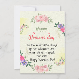 おばさん – Happy Women's Dayグリーティングカード シーズンカード