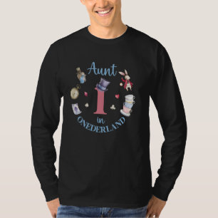 おばさんOnderland 1stバースデーガールファミリーティーパー Tシャツ