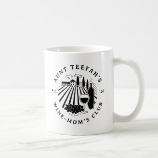 おばちゃんのワインクラブ フォー ママ Tシャツ - 黒 コーヒーマグカップ