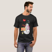 おばちゃんの雪だるまクリスマスが大好き Tシャツ (正面フル)