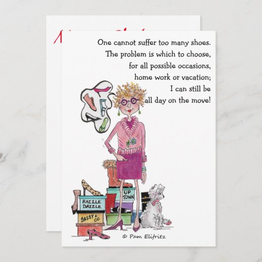 おばちゃんは靴を持つ、もっと夢を見る、色のスケ ッチを持つ シーズンカード (正面/裏面)