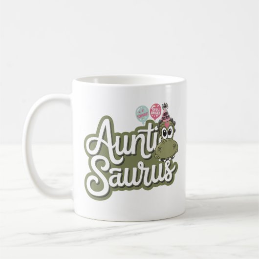 おばちゃんサウルス 楽しい恐竜の誕生日 コーヒーマグカップ (左)