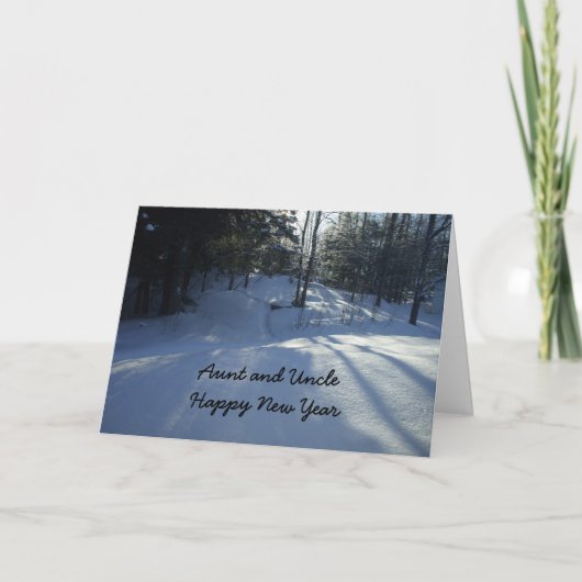 おばとおじさんが幸せな新年 シーズンカード (正面)