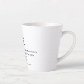 おばの定義を表したモノクロデザイン カフェラテマグ (右)